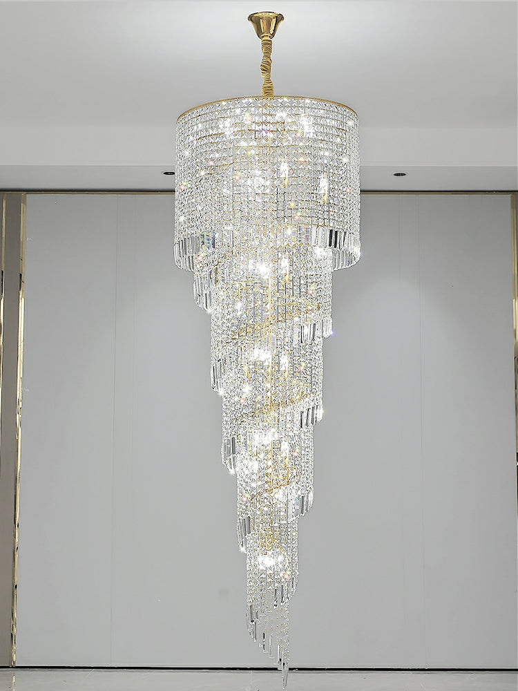 Morylighting Grand Lumina Round Crystal Chandelier - Background Shot