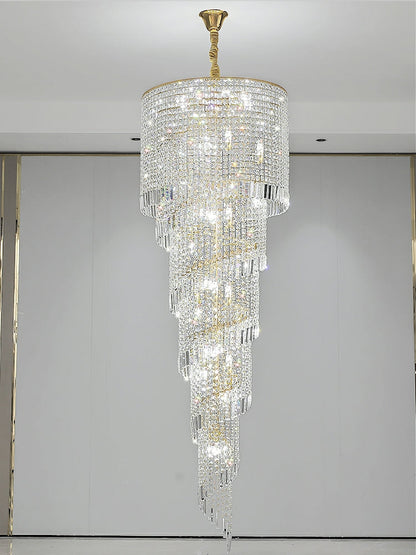 Morylighting Grand Lumina Round Crystal Chandelier - Background Shot