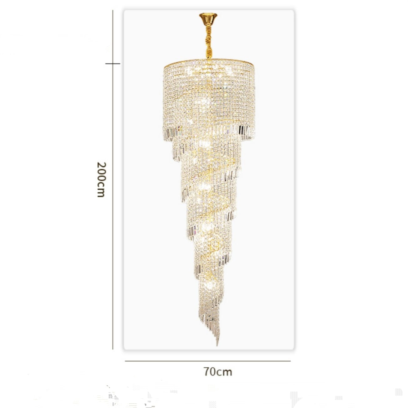 Morylighting Grand Lumina Round Crystal Chandelier - Background Shot