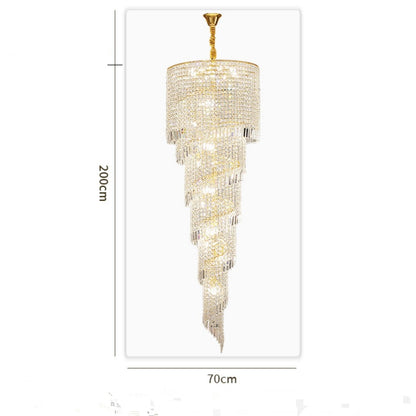Morylighting Grand Lumina Round Crystal Chandelier - Background Shot