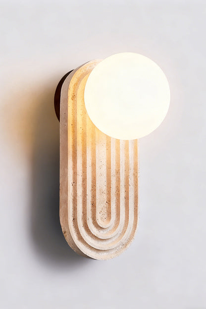 Elegant Travertine Wall Light - view 13 | morylighting