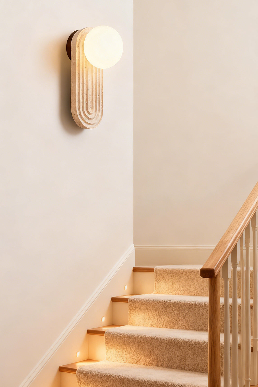Elegant Travertine Wall Light - view 7 | morylighting