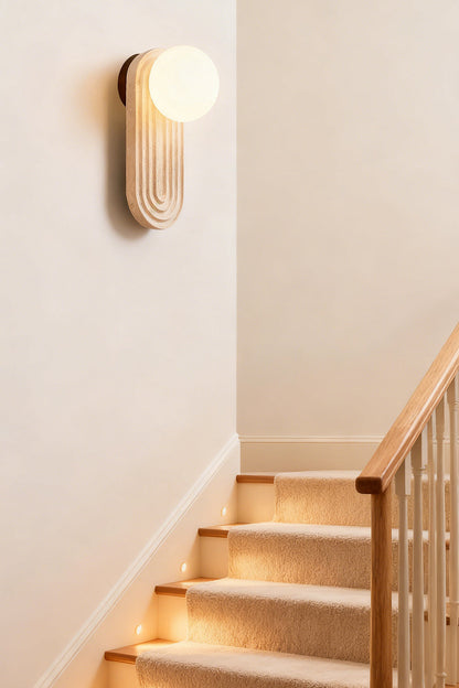 Elegant Travertine Wall Light - view 7 | morylighting