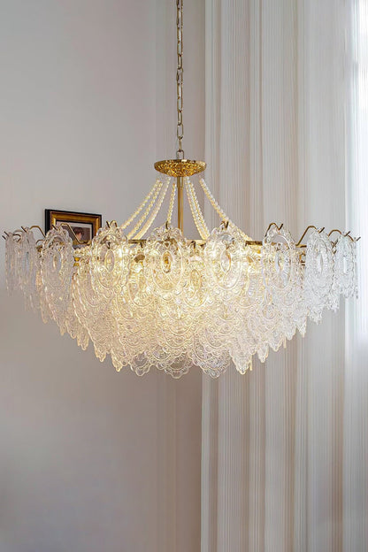 Embossed Pearls Glass Chandelier - morylighting