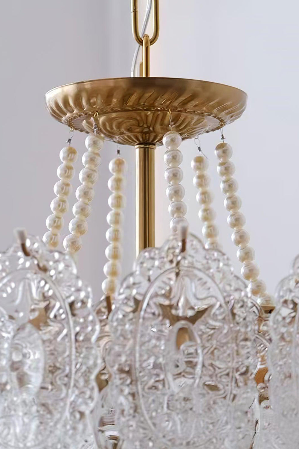 Embossed Pearls Glass Chandelier - morylighting