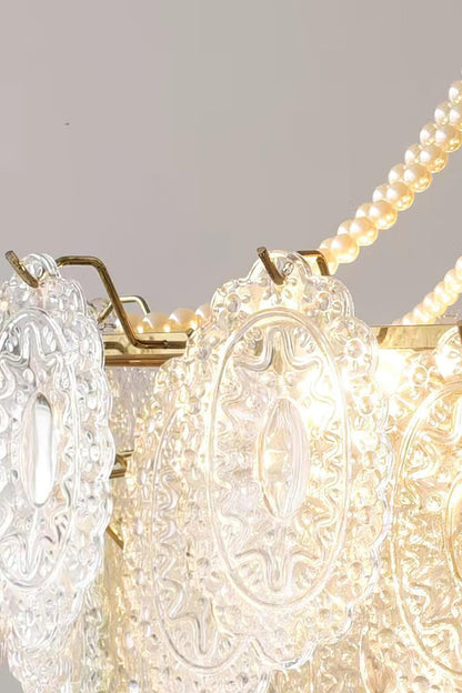 Embossed Pearls Glass Chandelier - morylighting