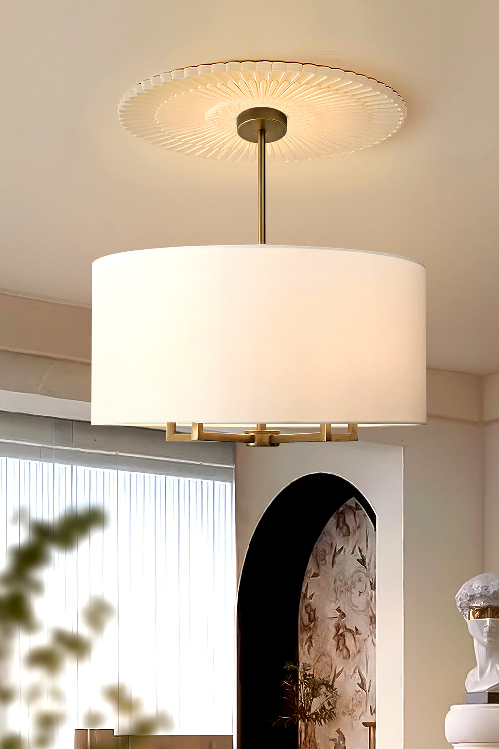 Emery Fabric Chandelier - view 3 | morylighting