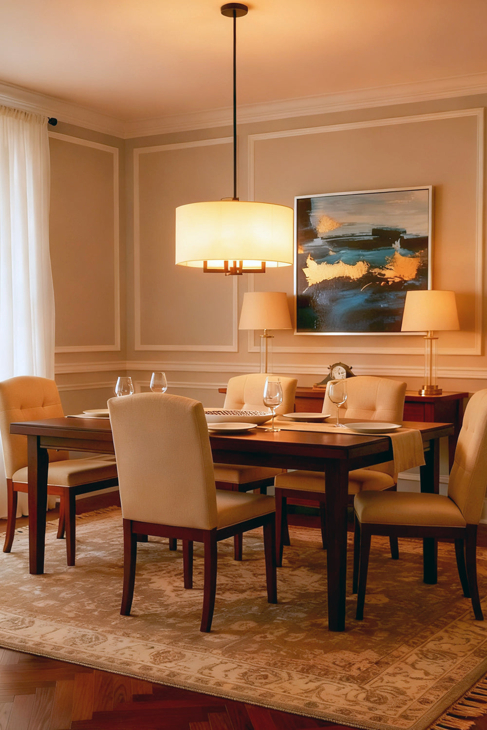 Emery Fabric Chandelier - view 9 | morylighting