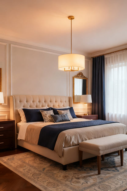 Emery Fabric Chandelier - view 11 | morylighting