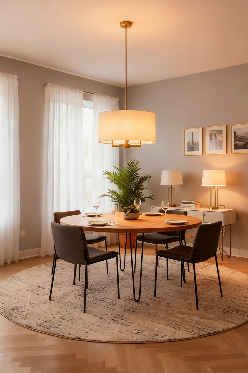 Emery Fabric Chandelier - view 2 | morylighting