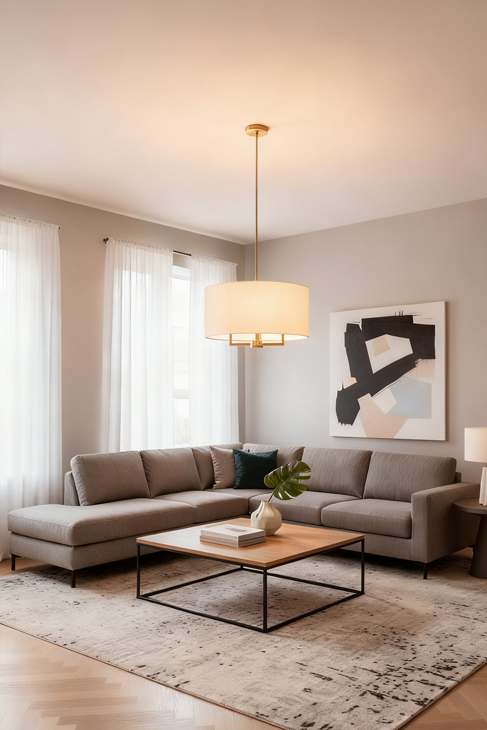 Emery Fabric Chandelier - view 5 | morylighting