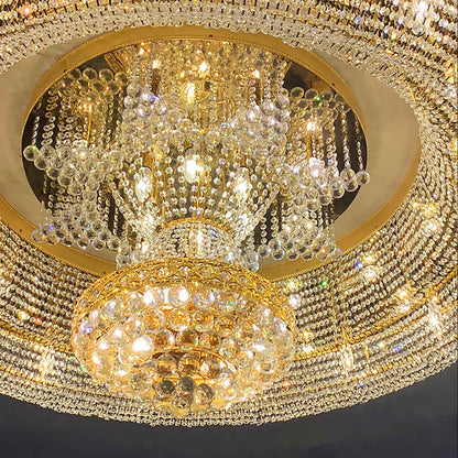 Empire flush mount crystal chandelier