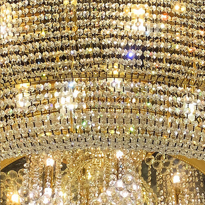 Empire flush mount crystal chandelier