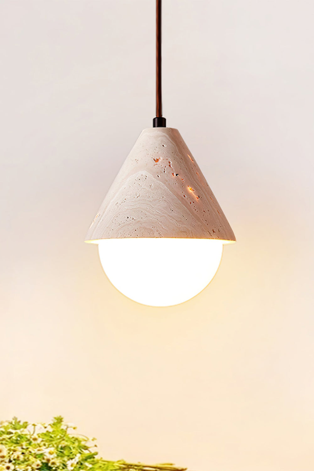 Etruscan Travertine Dome Light - view 10 | morylighting