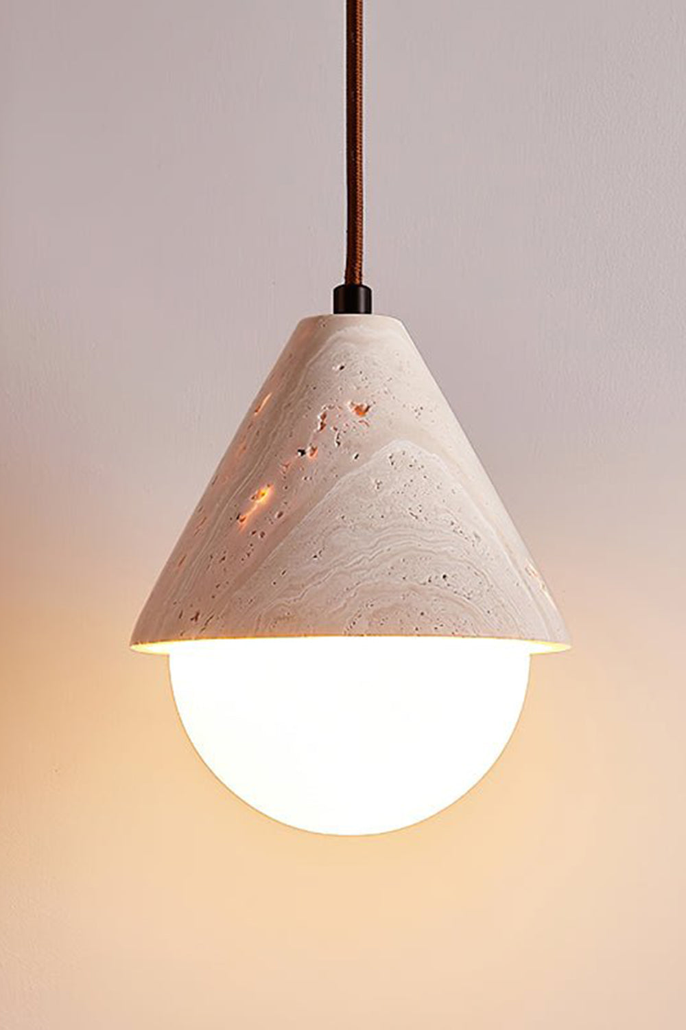 Etruscan Travertine Dome Light - view 11 | morylighting