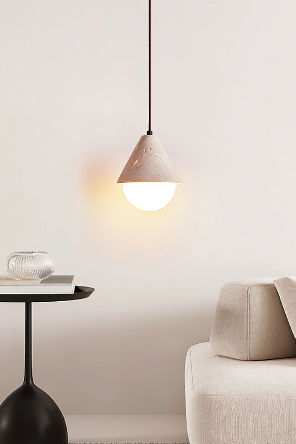Etruscan Travertine Dome Light - view 6 | morylighting