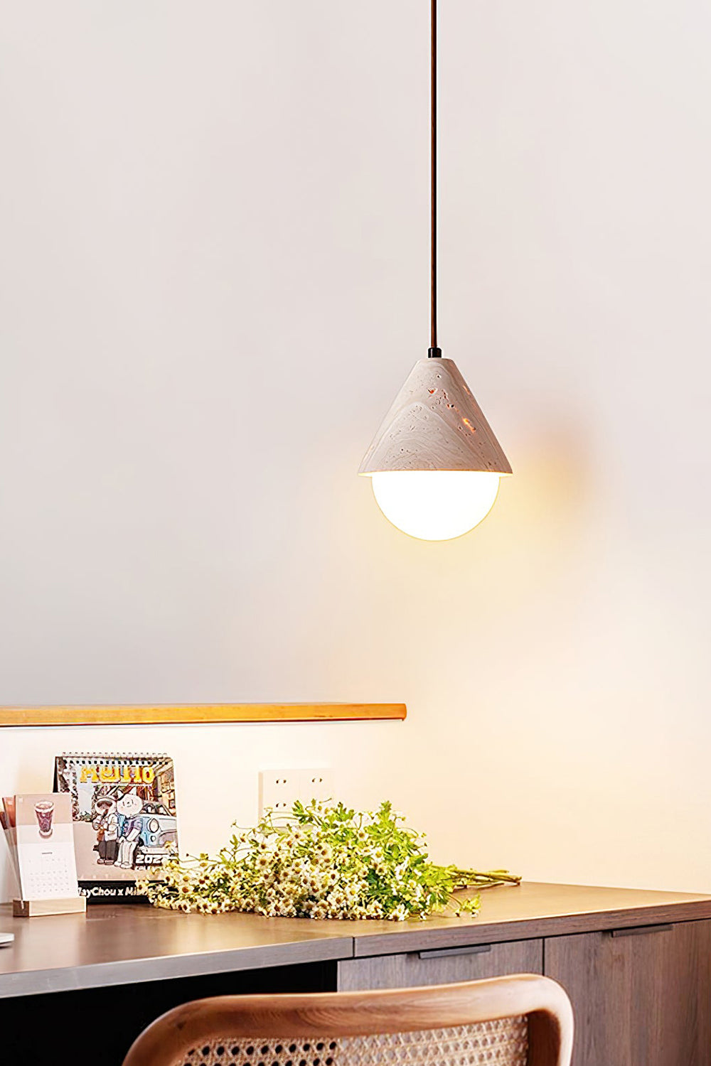 Etruscan Travertine Dome Light - view 2 | morylighting