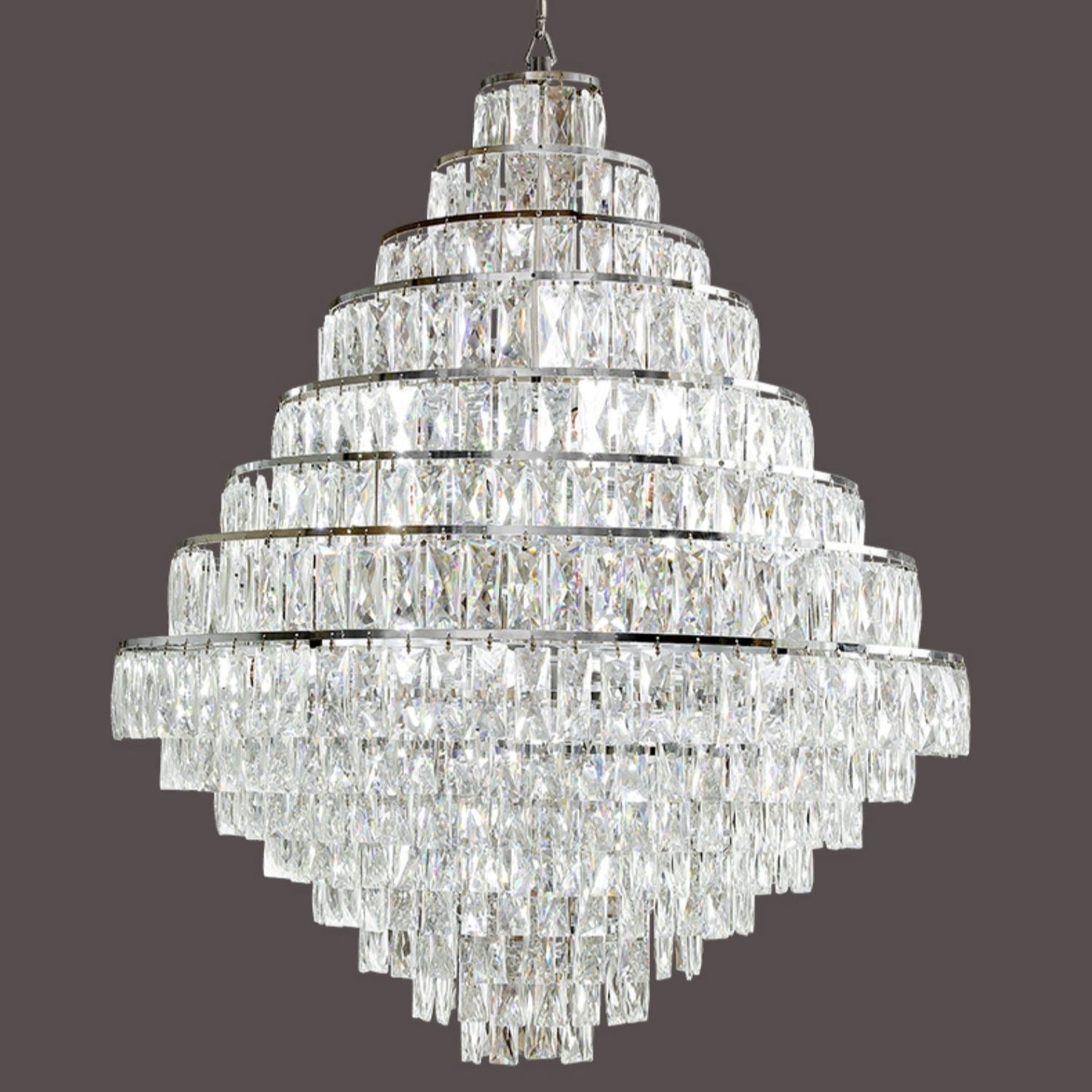 Morylighting Grand Radiance Round Crystal Chandelier - Background Shot
