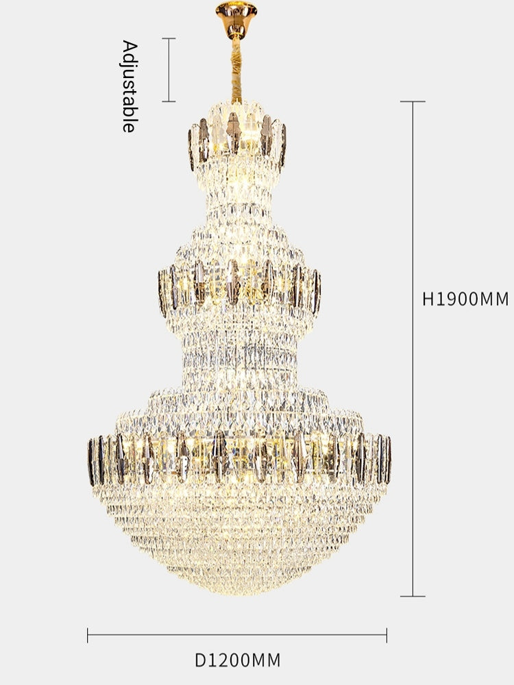 Morylighting Grand Radiance Round Crystal Chandelier - Background Shot