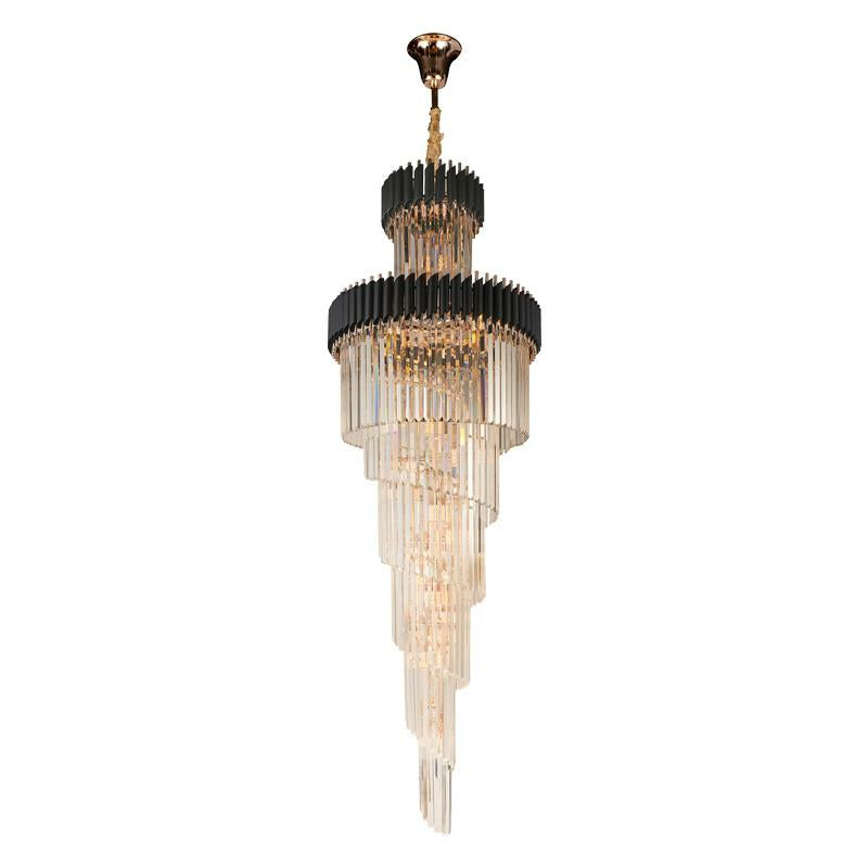 Morylighting Grand Spiral Crystal Foyer Chandelier - Background Shot