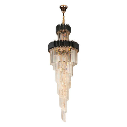 Morylighting Grand Spiral Crystal Foyer Chandelier - Background Shot