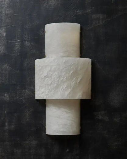 Half Cylinder Alabaster Wall Sconce