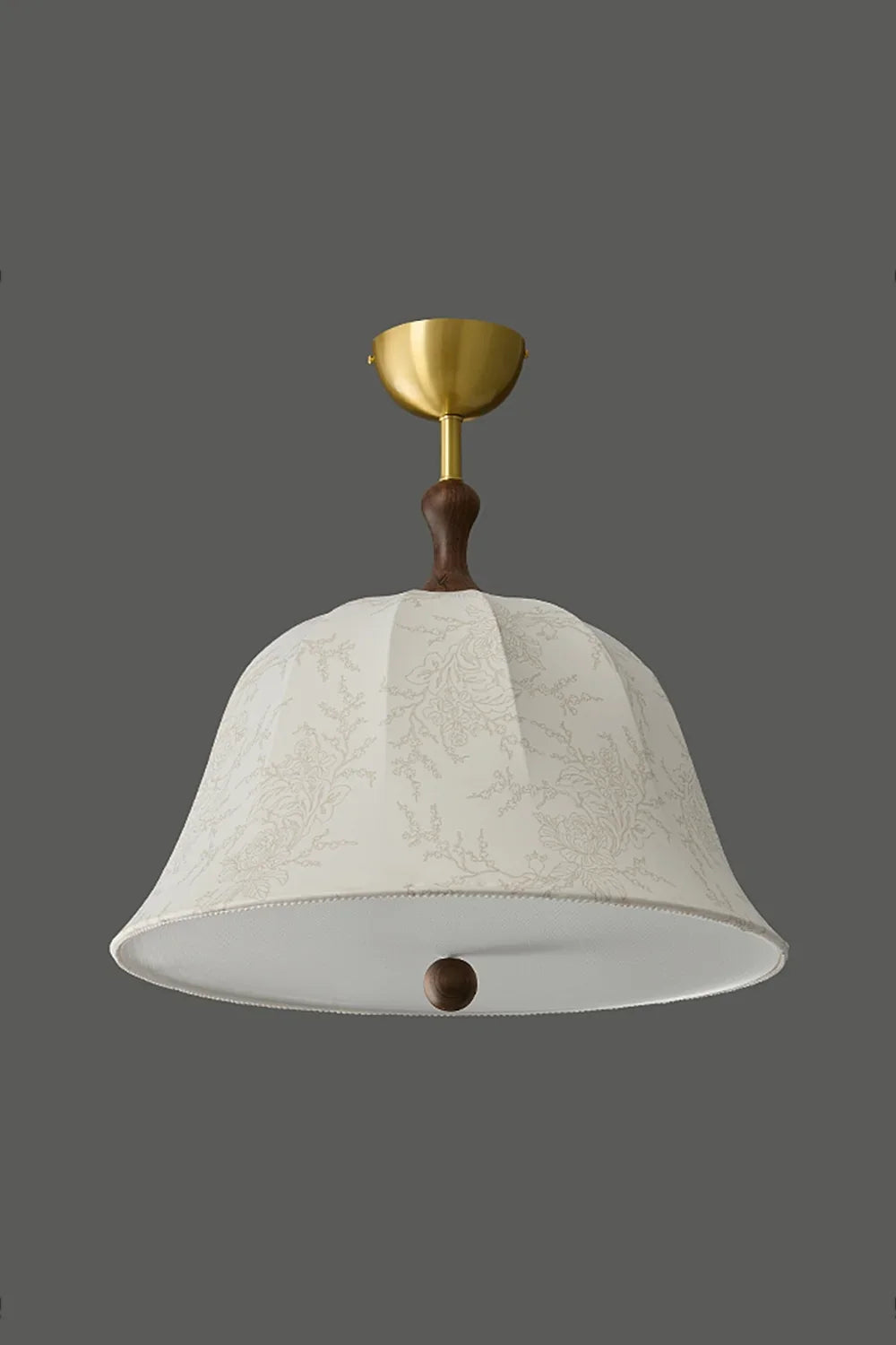 Fabric Brass Pendant Lamp - view 8 | morylighting