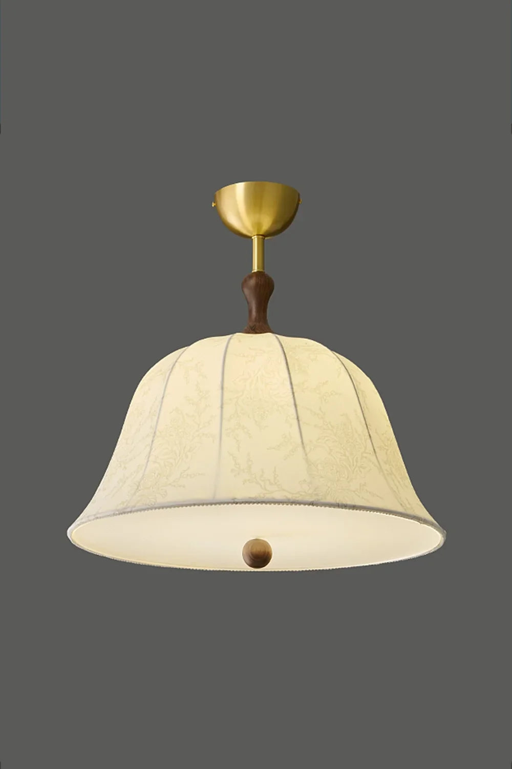 Fabric Brass Pendant Lamp - view 7 | morylighting