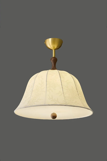Fabric Brass Pendant Lamp - view 7 | morylighting