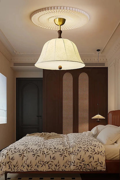 Fabric Brass Pendant Lamp - view 5 | morylighting