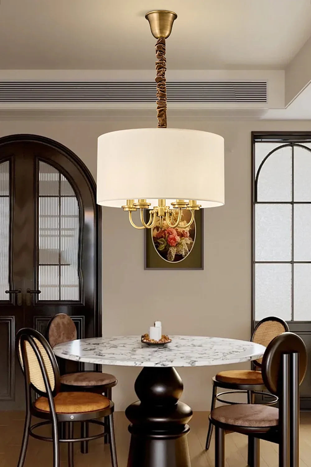 Fabric Cylindrical Pendant Lamp - view 3 | morylighting