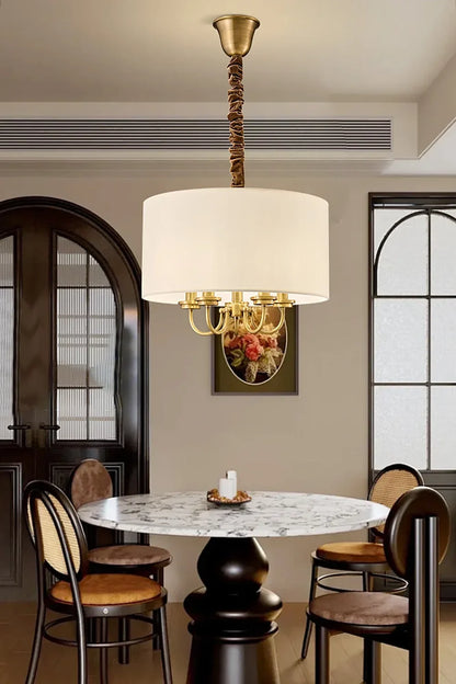 Fabric Cylindrical Pendant Lamp - view 3 | morylighting