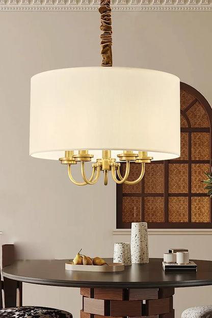 Fabric Cylindrical Pendant Lamp - view 6 | morylighting