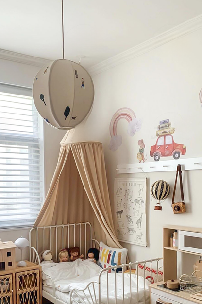Fabric Embroidery Round Pendant Lamp - view 7 | morylighting