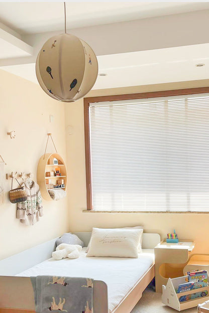 Fabric Embroidery Round Pendant Lamp - view 13 | morylighting