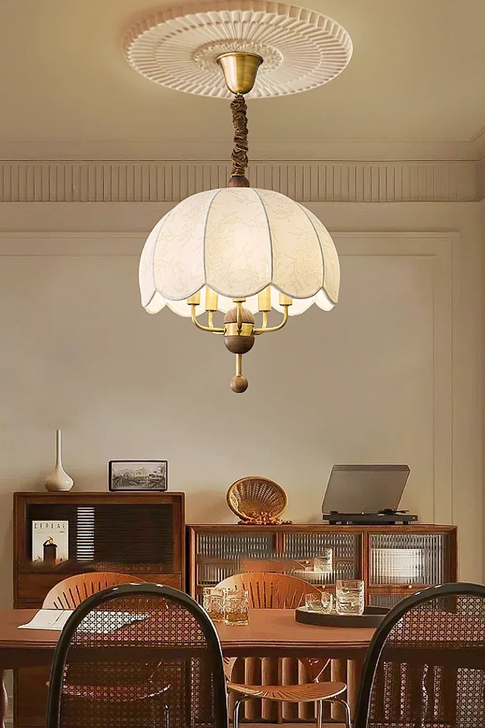 Fabric Lonzo Pendant Lamp - view 3 | morylighting