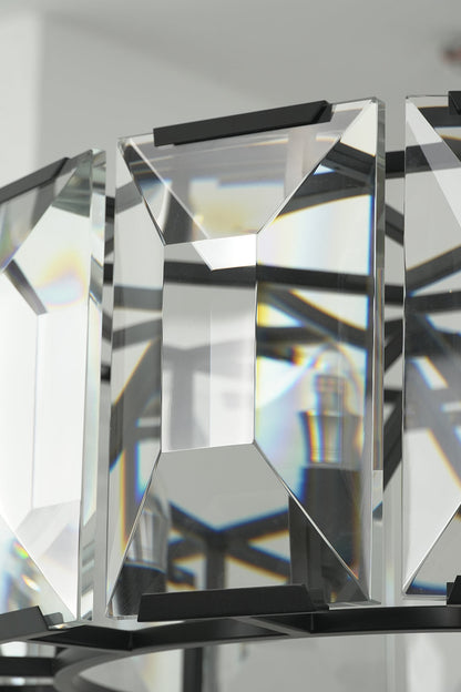 Faceted Crystal Halo Chandelier |Crystal detail | vexa lamps