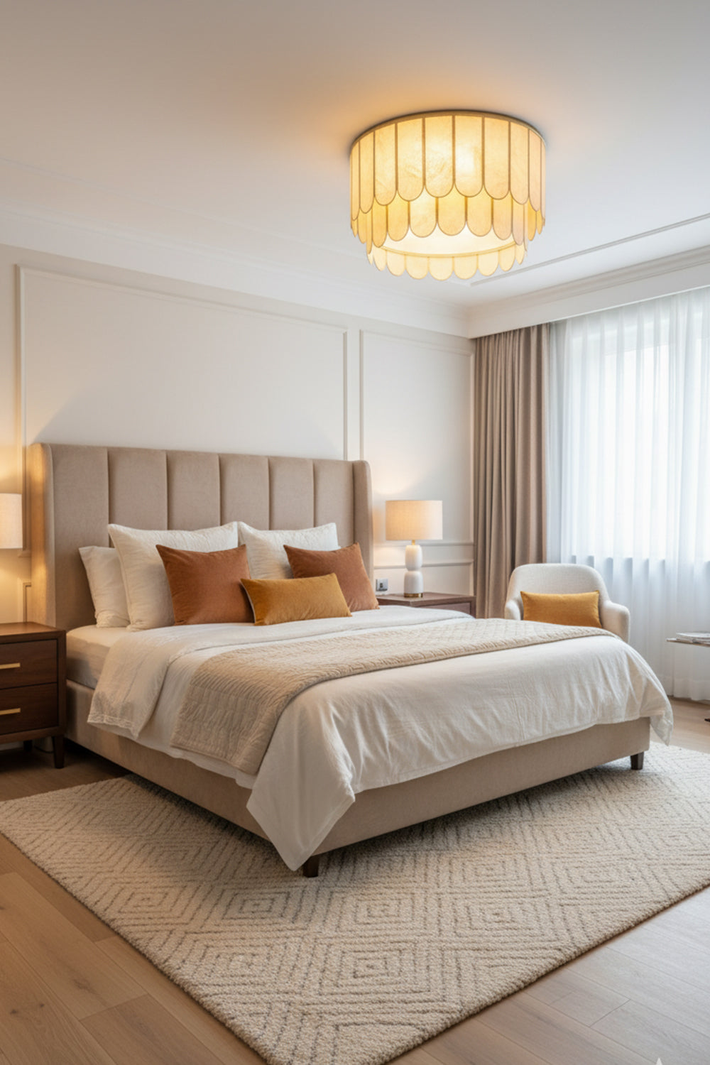 Faceted Shell Bloom Ceiling Light - view 5 | morylighting
