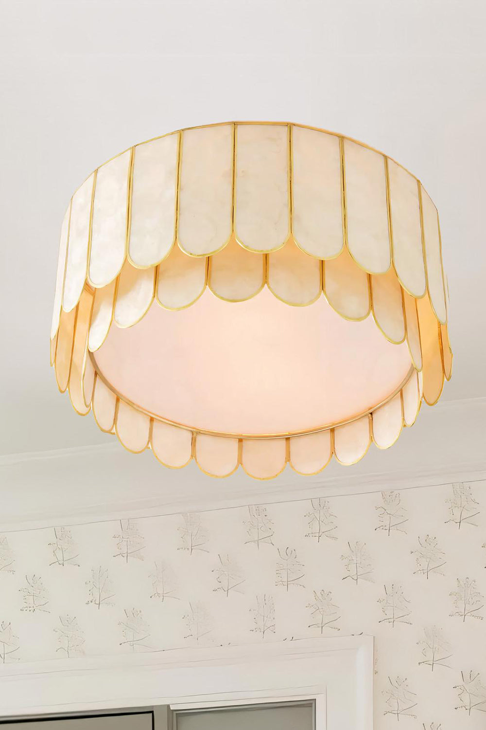 Faceted Shell Bloom Ceiling Light - view 17 | morylighting