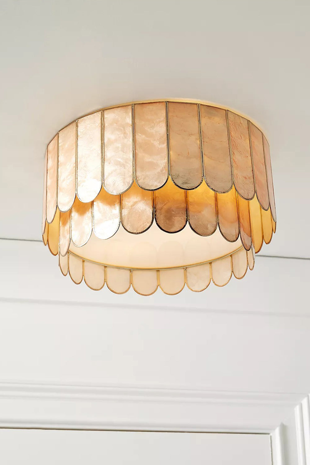 Faceted Shell Bloom Ceiling Light - view 13 | morylighting