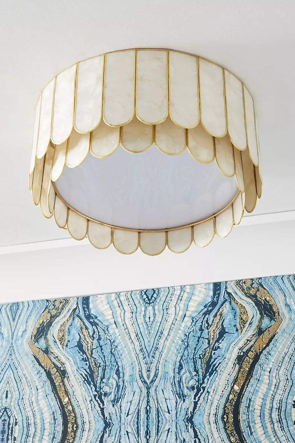 Faceted Shell Bloom Ceiling Light - view 10 | morylighting