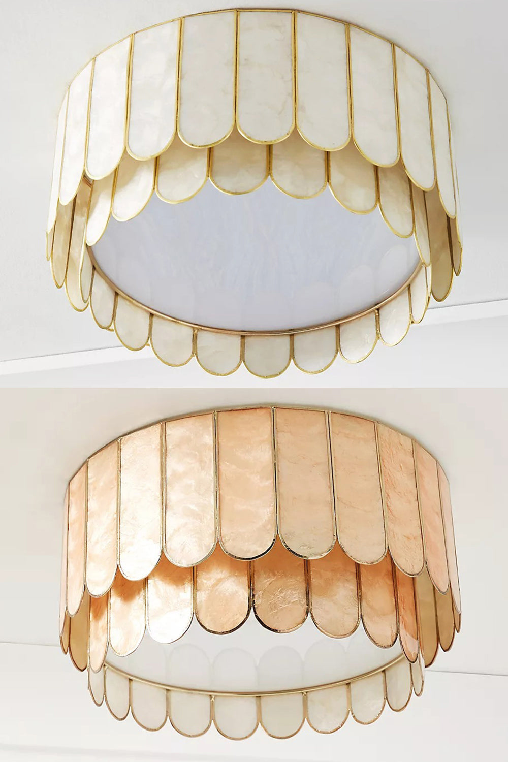 Faceted Shell Bloom Ceiling Light - view 16 | morylighting