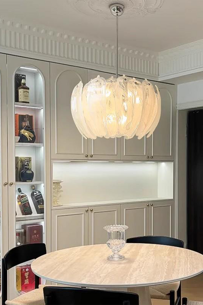 Feather Glass Chandelier - view 7 | morylighting