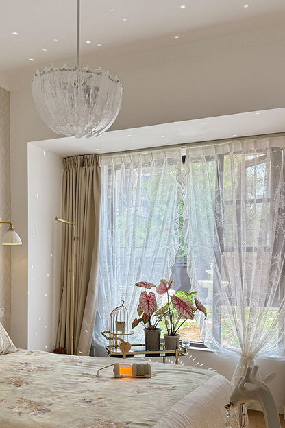 Feather Glass Chandelier - view 9 | morylighting