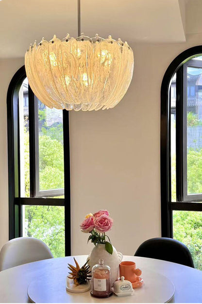 Feather Glass Chandelier - view 6 | morylighting