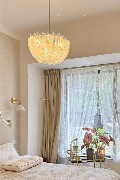 Feather Glass Chandelier - view 8 | morylighting