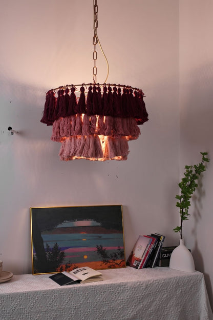 Fabric Fela Tassel Chandelier - view 6 | morylighting