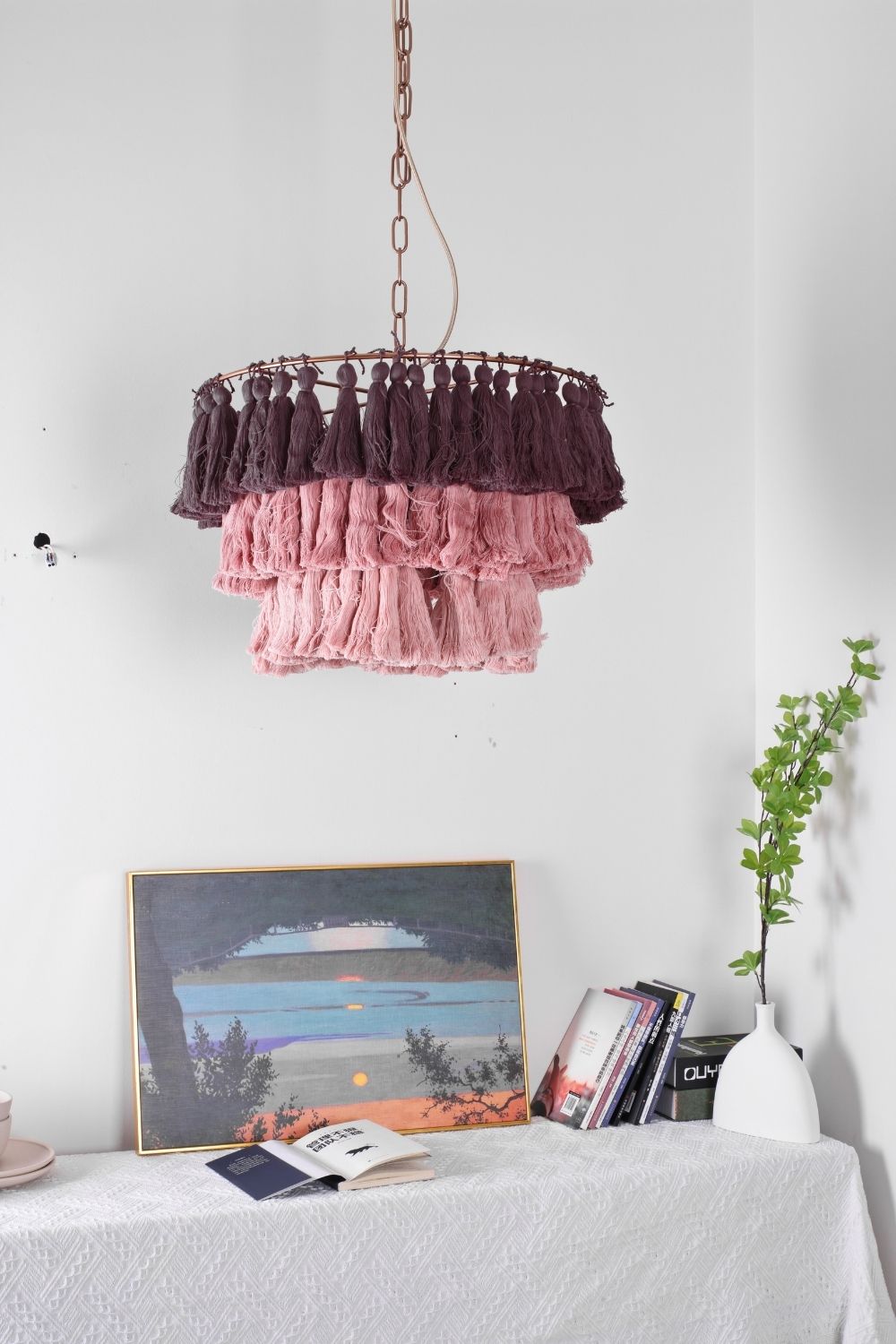 Fabric Fela Tassel Chandelier - view 3 | morylighting