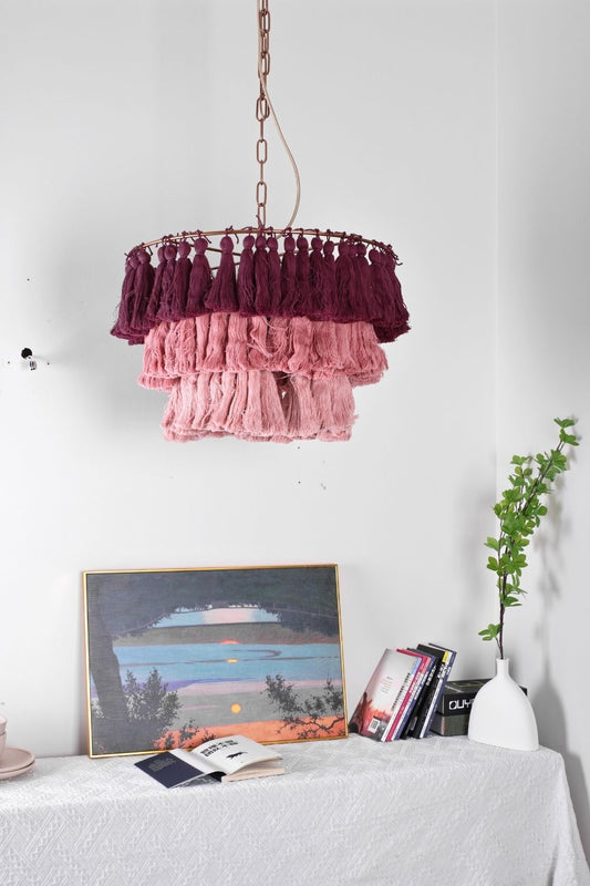 Fabric Fela Tassel Chandelier - view 2 | morylighting