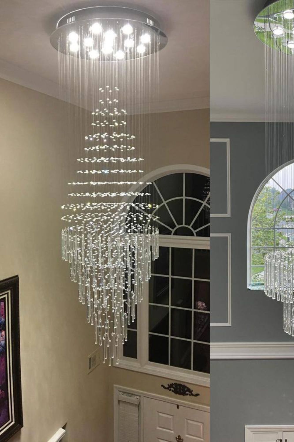 Floating Castle Raindrop Crystal Chandelier - morylighting